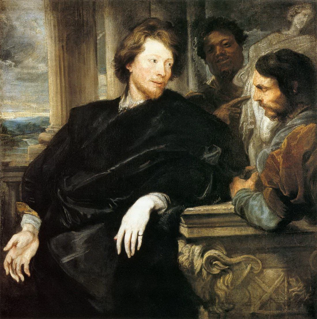 Ritratto di George Gage con due uomini - National Gallery, Londra